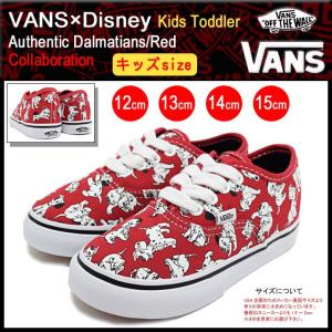 バンズ VANS スニーカー キッズ トドラー 子供用 ディズニー オーセンティック ダルメシアンズ/レッド (VN-01T0I0I VANS×Disney Authentic)｜icefield