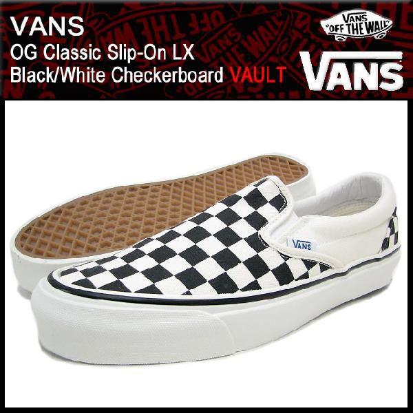 バンズ VANS スニーカー OG クラシック スリッポン LX Black/White Check...