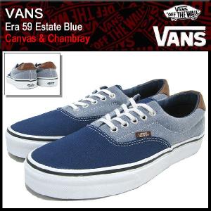 バンズ VANS スニーカー エラ 59 Estate Blue キャンバス アンド シャンブレー メンズ 男性(VN-0UC6AT6 Era 59 Canvas & Chambray)｜icefield