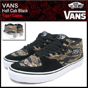 バンズ VANS スニーカー ハーフキャブ Black タイガーカモ メンズ 男性(vans VN-0UC8C6H Half Cab Black Tiger Camo ミッドカット)｜icefield