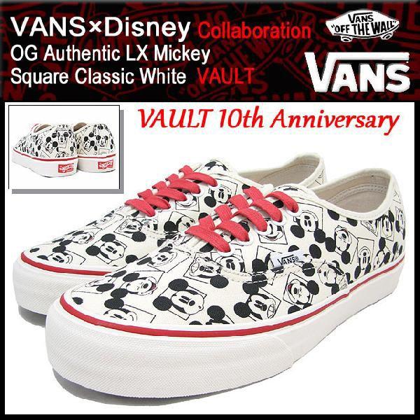 バンズ VANS×Disney スニーカー OG オーセンティック LX ミッキー スクウェア Cl...
