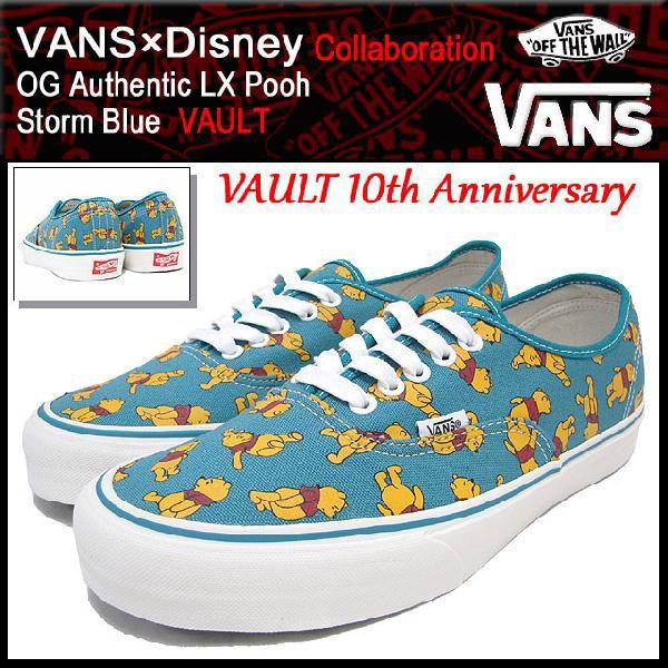 バンズ VANS×Disney スニーカー OG オーセンティック LX プーさん Storm Bl...