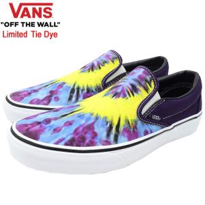 バンズ スニーカー VANS メンズ 男性用 クラシック スリッポン Mysterioso/True White タイダイ 限定(VN0A38F7VMO Classic Slip-On Tie Dye)｜icefield