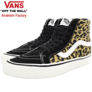 バンズ スニーカー VANS メンズ 男性用 スケートハイ 38 DX Black/Tan Leopard アナハイム ファクトリー ( VN0A38GF9GI Sk8-Hi 38 DX )｜icefield