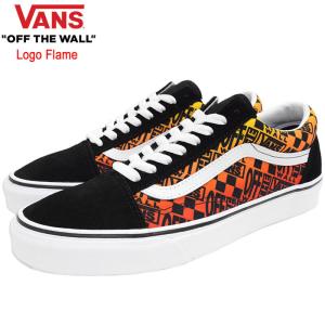 バンズ スニーカー VANS メンズ 男性用 オールドスクール Black/True White ロゴ フレイム ( VN0A4U3B2N5 Old Skool Logo Flame ローカット )｜icefield