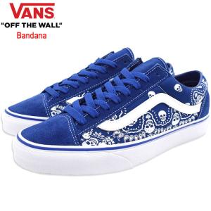 バンズ スニーカー VANS メンズ 男性用 スタイル 36 True Blue/True White バンダナ ( VN0A54F642U Style 36 Bandana ローカット ブルー )｜icefield