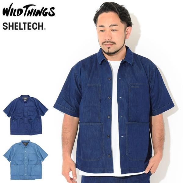 ワイルドシングス シャツ 半袖 WILD THINGS メンズ シェルテック ビッグ ポケット (S...
