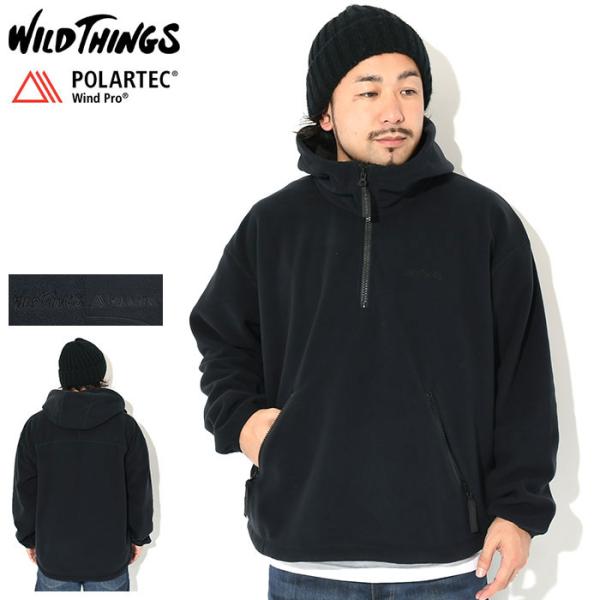 ワイルドシングス パーカー プルオーバー WILD THINGS メンズ ポーラテック ハーフジップ...