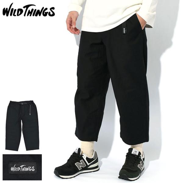 ワイルドシングス パンツ WILD THINGS メンズ ライト バックサテン クロップド (Lig...