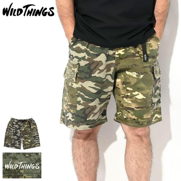 ワイルドシングス ハーフパンツ WILD THINGS メンズ カモ リップ ショーツ ( Camo...