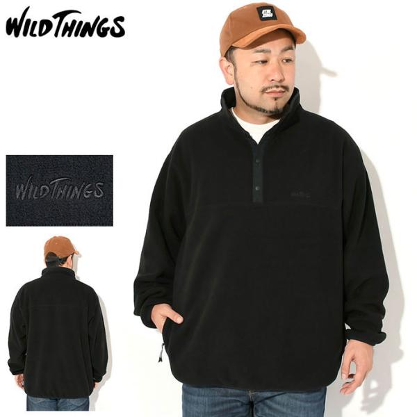 ワイルドシングス ジャケット WILD THINGS メンズ グリッド フリース プルオーバー ( ...