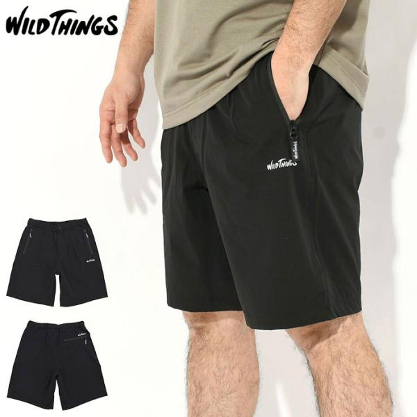 ワイルドシングス ハーフパンツ WILD THINGS メンズ エラスティック ナイロン ラックス ...