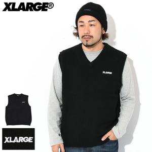 エクストララージ ベスト X-LARGE メンズ スタンダード ロゴ ニット (Standard Logo Knit Vest ニットベスト Vネック トップス 101223015001)｜icefield