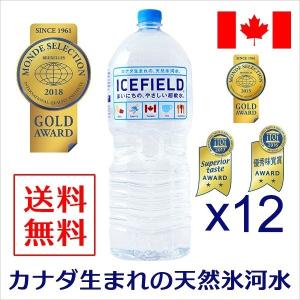 水 送料無料 2L×12本 ミネラルウォーター 金賞 ICEFIELD アイスフィールド 軟水 カナダ天然氷河水