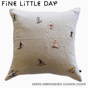 クッションカバー スイマー 水泳 スイミング 刺繍 48X48 中綿別売