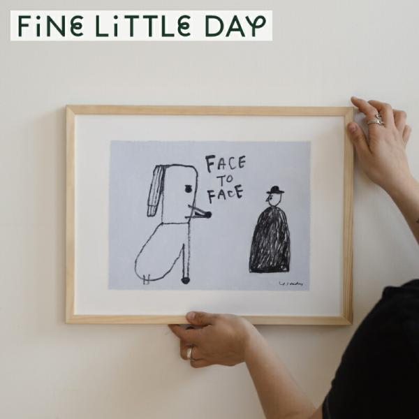ファインリトルディ アートポスター FACE TO FACE 40×30 北欧 額縁別売り 子供部屋...