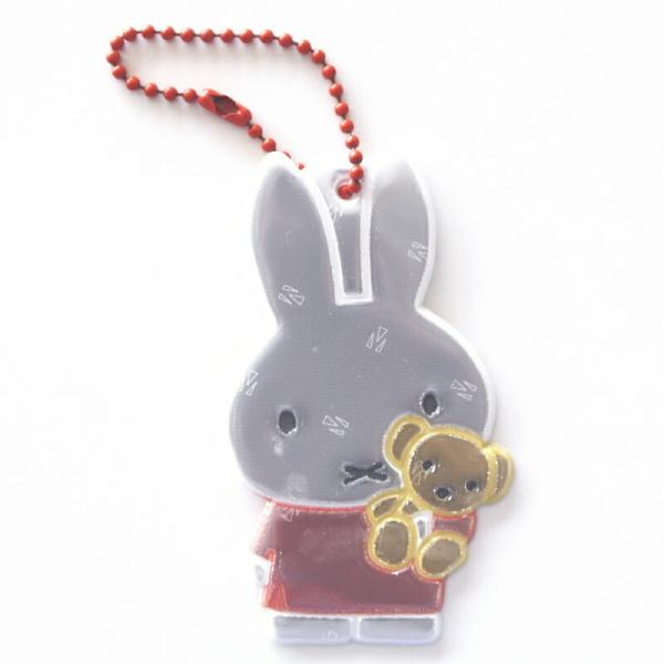 グリミス リフレクター キーホルダー ミッフィーカラー ヌイグルミオレンジ 交通安全 夜間 反射 チ...