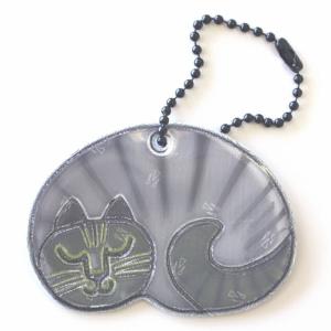 グリミス リフレクター キーホルダー リサ・ラーソン ルドルフ グリーン 交通安全 夜間 反射 チャーム 通勤 通学 散歩 ランニング