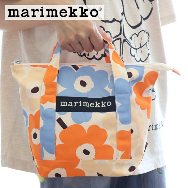 マリメッコ ミニウニッコ Kampsu コスメティックバッグ オレンジ ブルー ポーチ 化粧ポーチ ...