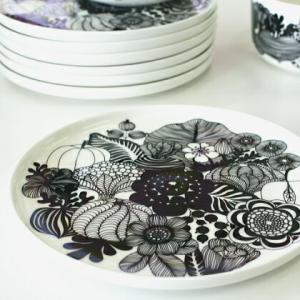 マリメッコ プレート 丸皿 NEW シイルトラ プータルハ 植物柄 シンプル おしゃれ ギフト20c...