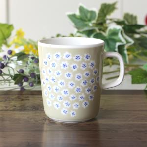 マリメッコ マグカップ プケッティ ベージュ ブルー