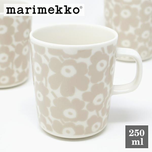 マリメッコ ピックイネン ウニッコ マグカップ 250ml グレーベージュ marimekko コー...