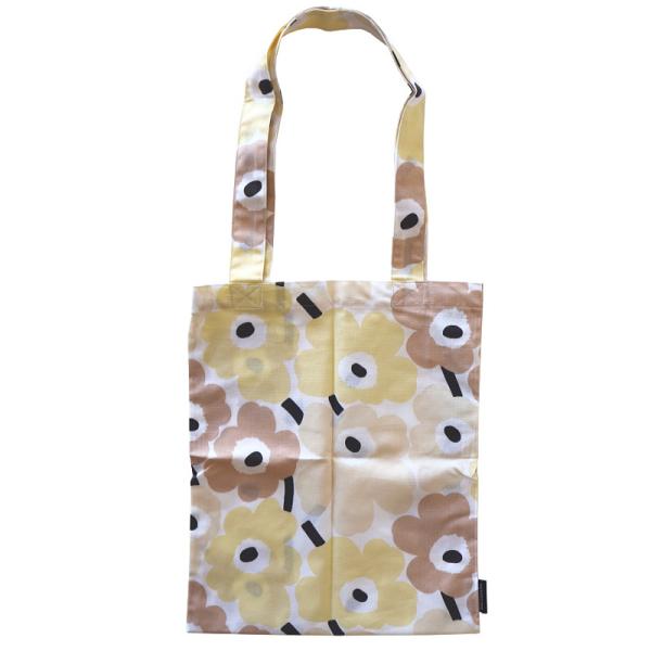 マリメッコ 布バッグ ミニウニッコ No.228 イエロー ベージュ 日本限定 新作 コットン エコ...