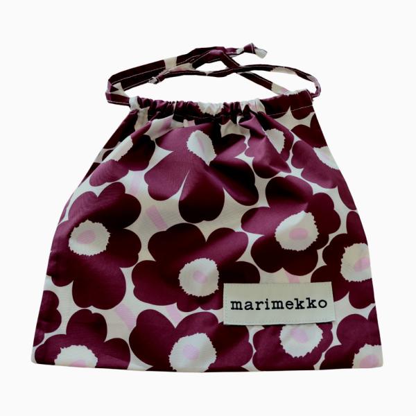 マリメッコ 巾着 エコバッグ ミニウニッコ バーガンディ ピンク 新作 きんちゃく おしゃれ かわい...