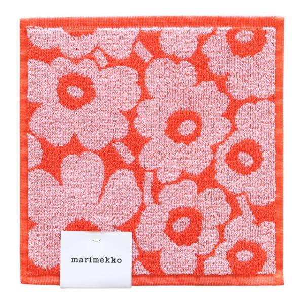 マリメッコ タオル ウニッコ オレンジ レッド 26X26 ミニタオル unikko marimek...