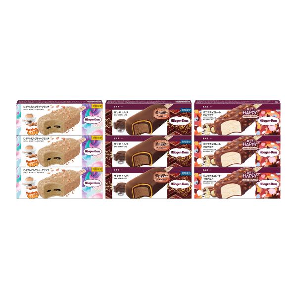 【お歳暮におすすめ】ハーゲンダッツ3種のフレーバー クランチバー 9個送料無料   プレゼント ギフ...