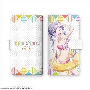 TVアニメ「NEW GAME!」 ブックスタイルスマホケース デザイン01(涼風青葉/水着ver.)｜icharat