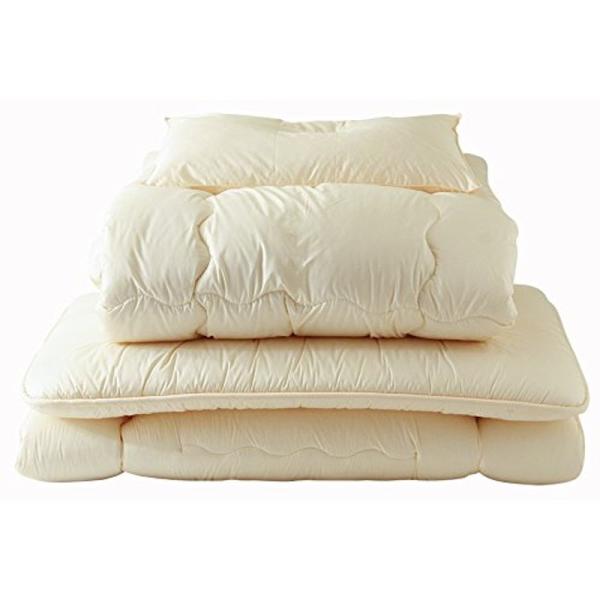 寝具 シンサレート ウルトラ 布団セット 掛敷枕セット セミダブルサイズ (アイボリー)