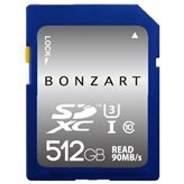 メモリーカード BONZART SDカード 512GB SDXC Class10 UHS-I U3 ...