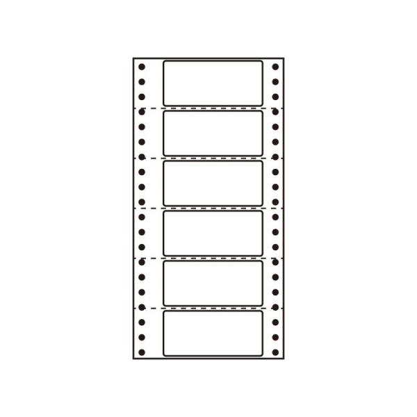 オフィス用品 MM5Q(VP) 連帳ラベルシール 1ケース 1000折 5インチ幅 6面 84×38...