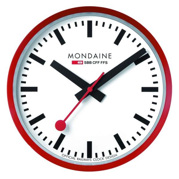 ウォールクロック MONDAINE (モンディーン) 掛け時計 レッド A990.CLOCK.11S...