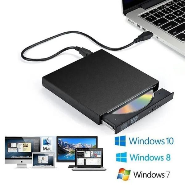 USB 2.0付きポータブル外付けDVDドライブ,CD/DVD-ROM cd/DVD-RWプレーヤー...