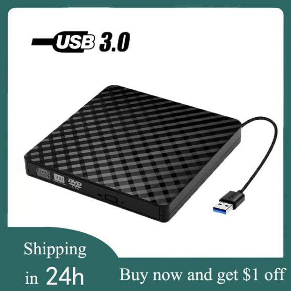 ポータブル高速USB 3.0外付けCD/DVDウエディングオプティカルドライブ外部スリムディスクリー...
