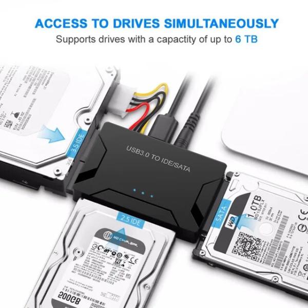 Sata to USB 3.0-USB 3.0アダプター,HDD 2.0 2.5用3.5外付けHDD...