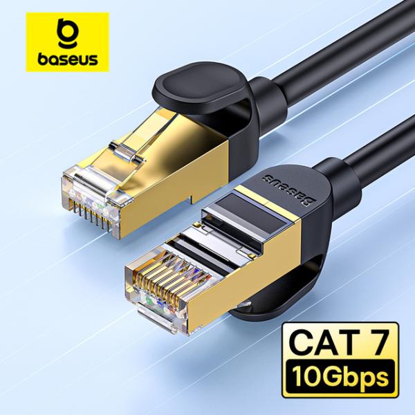 Baseus cat 7イーサネットケーブル10gbps高速ラウンドrj45 cat7ケーブル (ル...