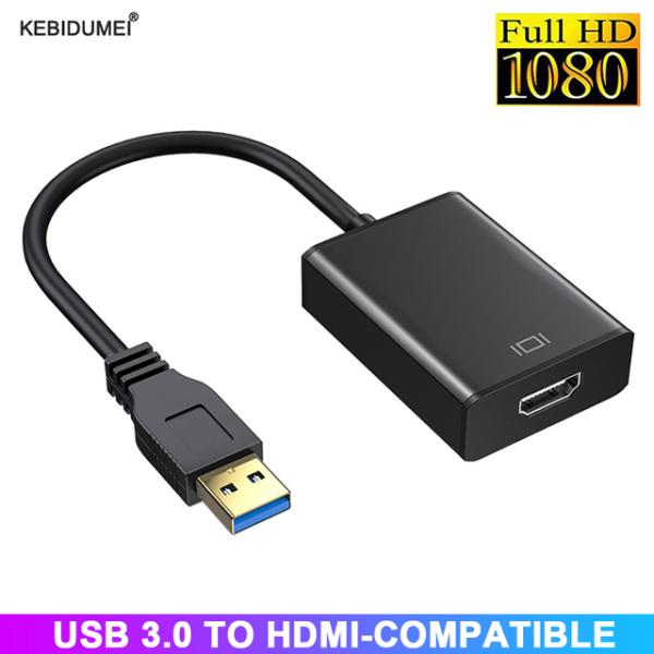 USB-HDMIアダプター,HD 1080p,ラップトップおよびデスクトップコンピューターと互換性の...