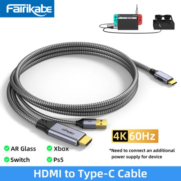HDMI-C タイプケーブル 4K60Hz HDMI アダプタ PS5 スイッチ用 HDMI-USB...