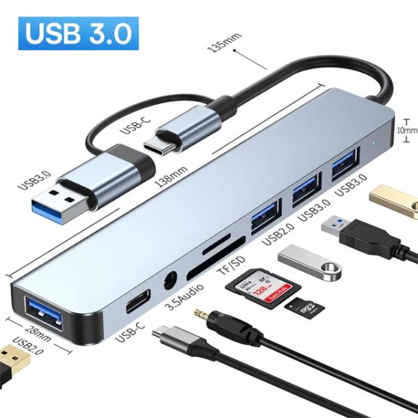 USBタイプCからUSBotgアダプター,macbook pro用,8-in-2,usb 3.0, ...