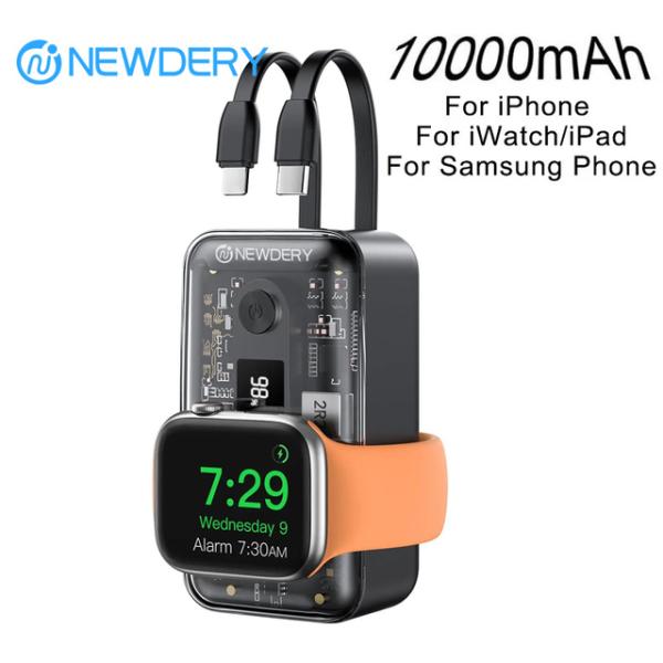 Newdery-Apple Watch用ポータブル充電器,急速充電パワーバンク,iphone,iwa...