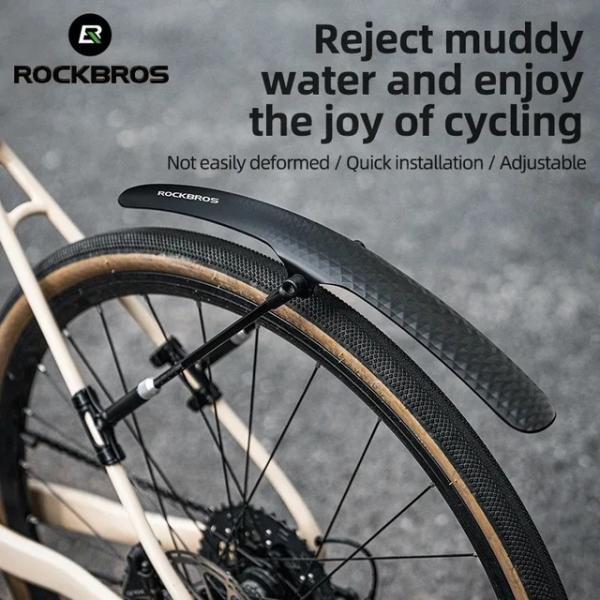 Rockbros-ロードバイクおよびフロントタイヤ用のロードおよびリアサイクリングフェンダー,アルミ...