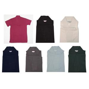 男物TシャツタイプVネック半襦袢　半衿タイプ衿　半袖