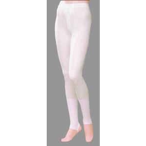 和装下着　股割れタイツM/L　白色　足首まで　防寒と吸汗、静電除去効果で裾さばきが良い着物下着　若い方にも　十部丈　和装肌着