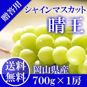 岡山県産 晴王 シャインマスカット 赤秀品 1房700g ギフト 贈答用 ブドウ ぶどう 葡萄 御中元 送料無料 「 岡山市場工房 」