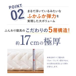 マットレス 雲のやすらぎ プレミアム 硬め 厚...の詳細画像2