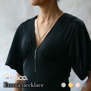 ネックレス Emma necklace アクセサリー コスチュームジュエリー キュービックジルコニア ジルコニア ガラスコーティング済み U&co. ユーアンドコー｜ichibankanshop