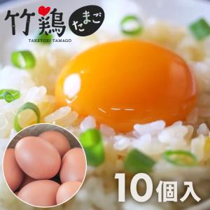 竹鶏あかたまご（赤玉） 10個入P 竹鶏ファーム 卵 宮城県産 産地直送 代引不可 同梱不可